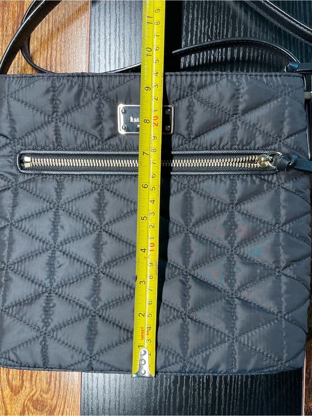 Kate Spade New York Black Quilted Crossbody Shoulder Bag Women's - Picture 7 of 8